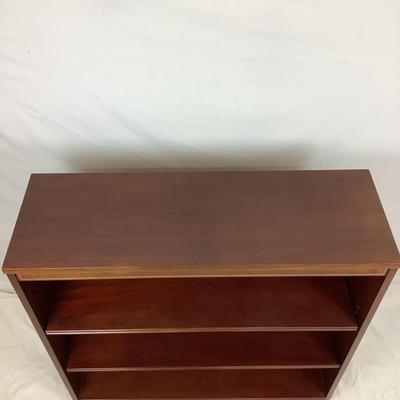 Lot. 6081 Vintage Wooden Mahogany Open Bookcase with adjustable shelves