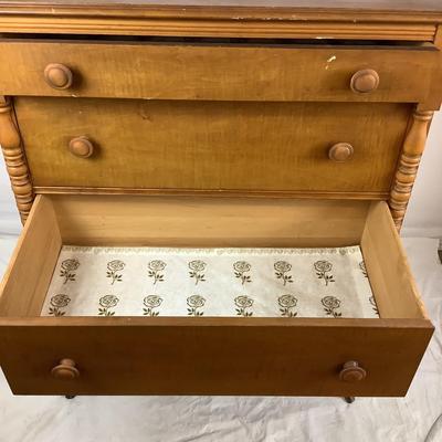 Lot 6068. American Empire Tiger Maple Chest of Drawers