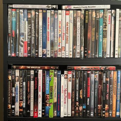 Large Collection of DVDs w/ Storage Shelf (B1-MG)