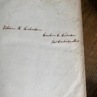 Antique 1845 RICHARDSON family bible of Boston B.B. Mussey Genealogy