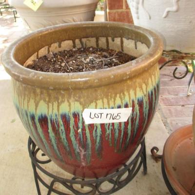 3 Flower Pots and stands
