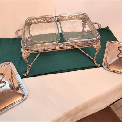 Lot #114  Silver Plate Buffet Serving Set