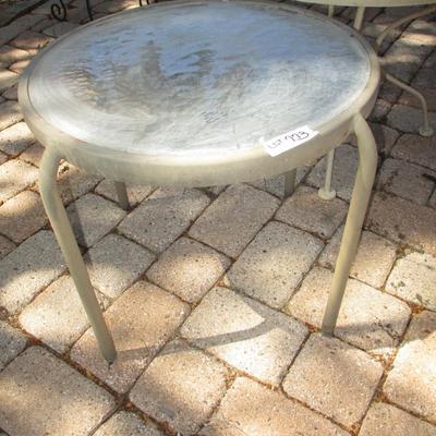 2 Outdoor Glasstop Side Tables