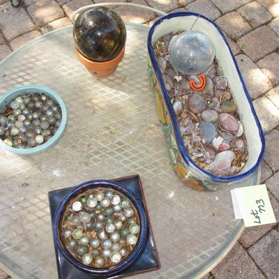 2 Outdoor Glasstop Side Tables