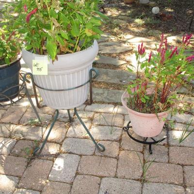 3 Flower Pots and Stands