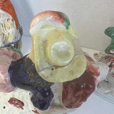 6268 Set of 3 Victorian Staffordshire Figures