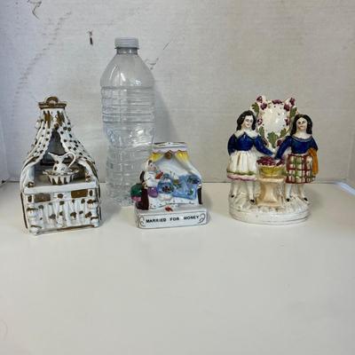 6269 Antique Ferring Box with Staffordshire Figure