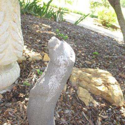Yard Decor--Gazing Ball, Squirrels