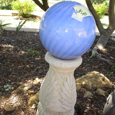 Yard Decor--Gazing Ball, Squirrels
