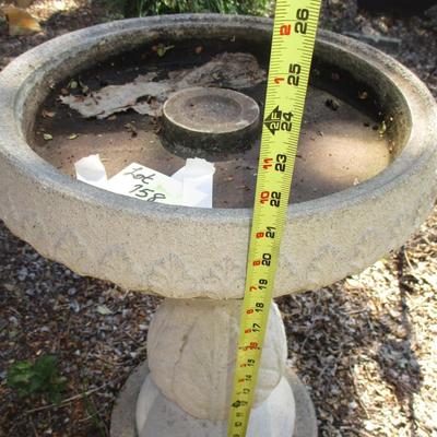 small Cement Bird Bath & Yard Decor