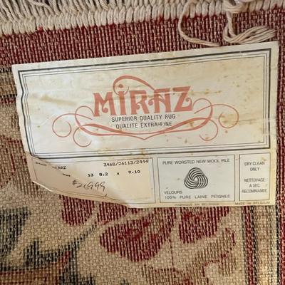 Red 100% Wool Miraz Area Rug, 8.25ft. x 9.75ft. (B1-MG)