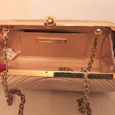 Lot #119  Buff Colored Evening Bag - New