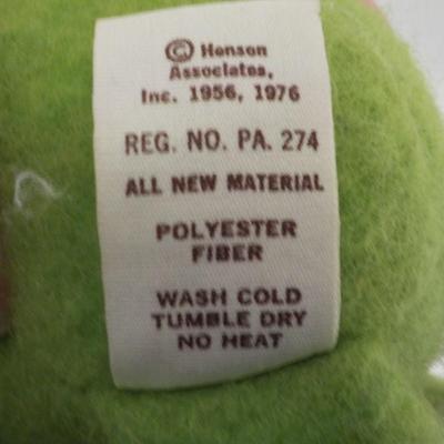 2 World Famous plush animals/ 1974 Kermit and ALF.