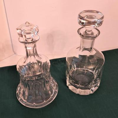 Lot #120  Pair of Nice Decanters - Ceske and Krosno Crystal