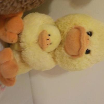 Head Bean Collection " Brodie and Miss Bear Plus Momma Duckie & Baby.