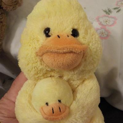 Head Bean Collection " Brodie and Miss Bear Plus Momma Duckie & Baby.