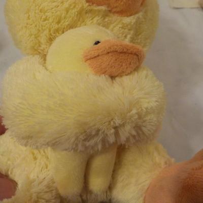 Head Bean Collection " Brodie and Miss Bear Plus Momma Duckie & Baby.