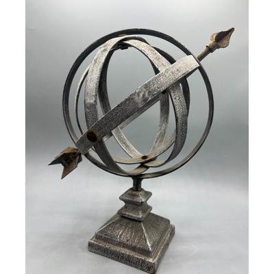 Metal Astrolabe Arrow Globe Marker Garden Yard Art Decor
