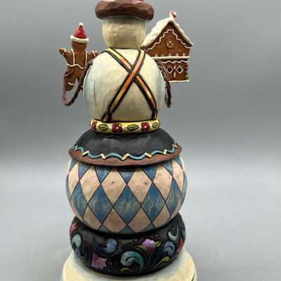 Jim Shore Heartwood Creek Festive Winter Wonders Music Box Wooden Christmas Decor Snowman