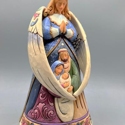 Jim Shore Heartwood Creek Our Savior is Born Wood Angel Religious Holiday Decor
