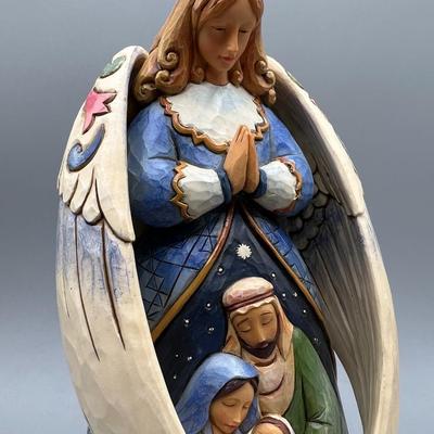 Jim Shore Heartwood Creek Our Savior is Born Wood Angel Religious Holiday Decor