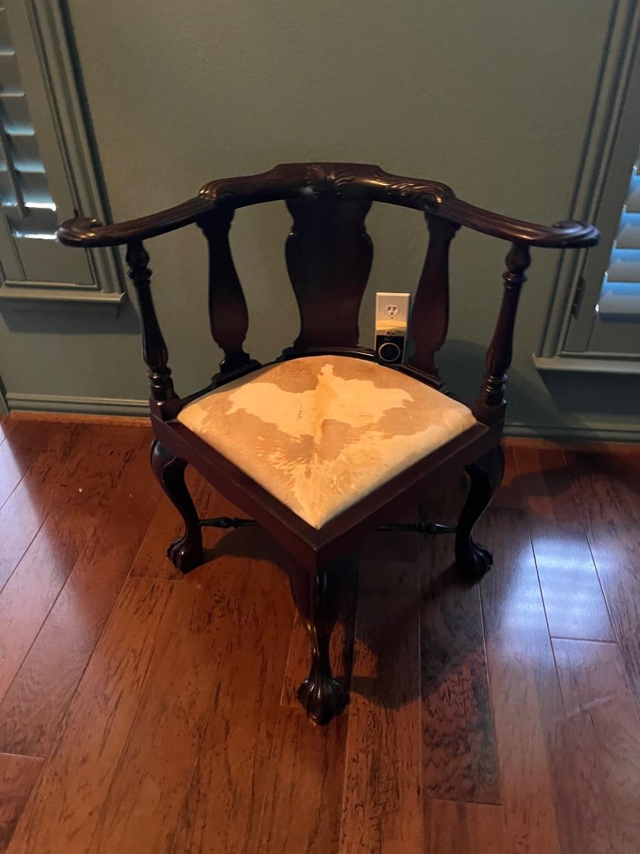 antique mahogany corner chair