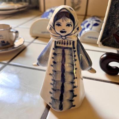 blue and white ceramic decor