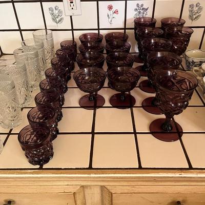 Noritake purple glass