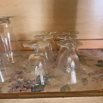 etched antique glasses
