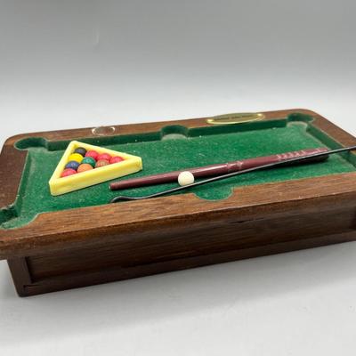Retro Small Billiards Pool Table Keepsake Displayable Novelty Drawer