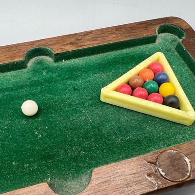 Retro Small Billiards Pool Table Keepsake Displayable Novelty Drawer