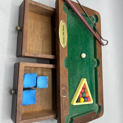 Retro Small Billiards Pool Table Keepsake Displayable Novelty Drawer