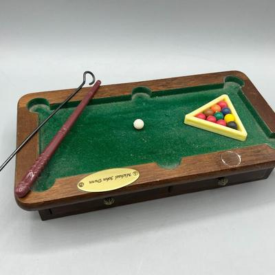 Retro Small Billiards Pool Table Keepsake Displayable Novelty Drawer