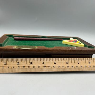 Retro Small Billiards Pool Table Keepsake Displayable Novelty Drawer