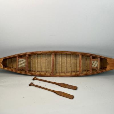 Birch wood 15â€ Canoe mouse boat