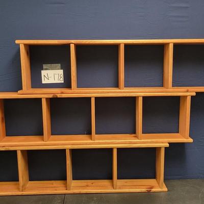 3 Pc Wood Wall Shelf Decor