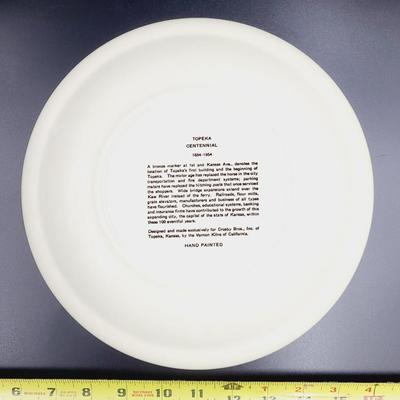 VINTAGE CROSBY BROS HAND PAINTED TOPEKA KS PLATE