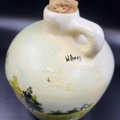 VINTAGE "OZARKS" HANDPAINTED & SIGNED POTTERY JUG