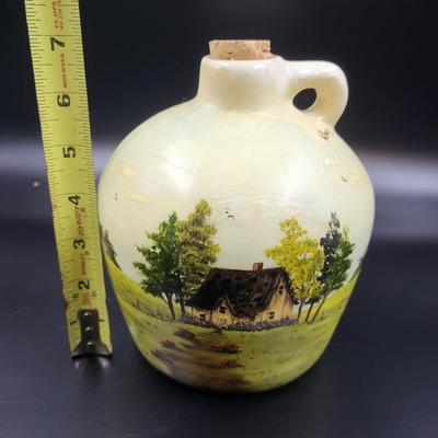 VINTAGE "OZARKS" HANDPAINTED & SIGNED POTTERY JUG