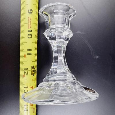 BEAUTIFUL LEAD CRYSTAL CANDLE HOLDER