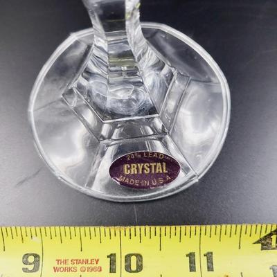 BEAUTIFUL LEAD CRYSTAL CANDLE HOLDER