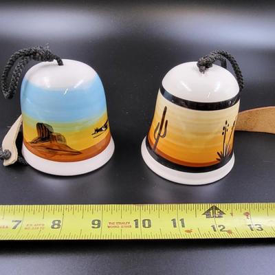 BEAUTIFUL SOUTHWESTERN HAND PAINTED WIND BELLS