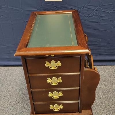 Side Table with attached Magazine Storage