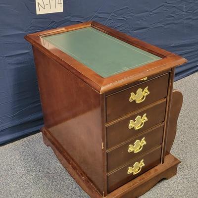 Side Table with attached Magazine Storage