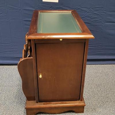 Side Table with attached Magazine Storage