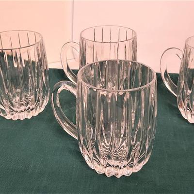 Lot #122 Set of Four Crystal Mugs