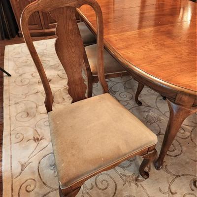 Lot #124  Burkhardt Furniture Dining Room Table - 8 Chairs