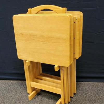Set of 4 TV Trays with Stand