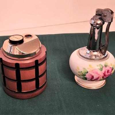 Lot #126  Lot of Three Vintage Table Lighters - one a Krewe Favor