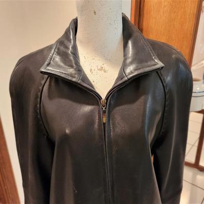 Lot #128  Lambskin Leather Coat - great condition